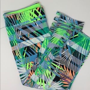 Neon Capri Palm Pants
